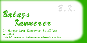 balazs kammerer business card